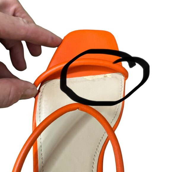 Marc Fisher Strappy Block Heel Sandals - Galvin RTB Orange | Size 7.5 - Picture 4 of 6